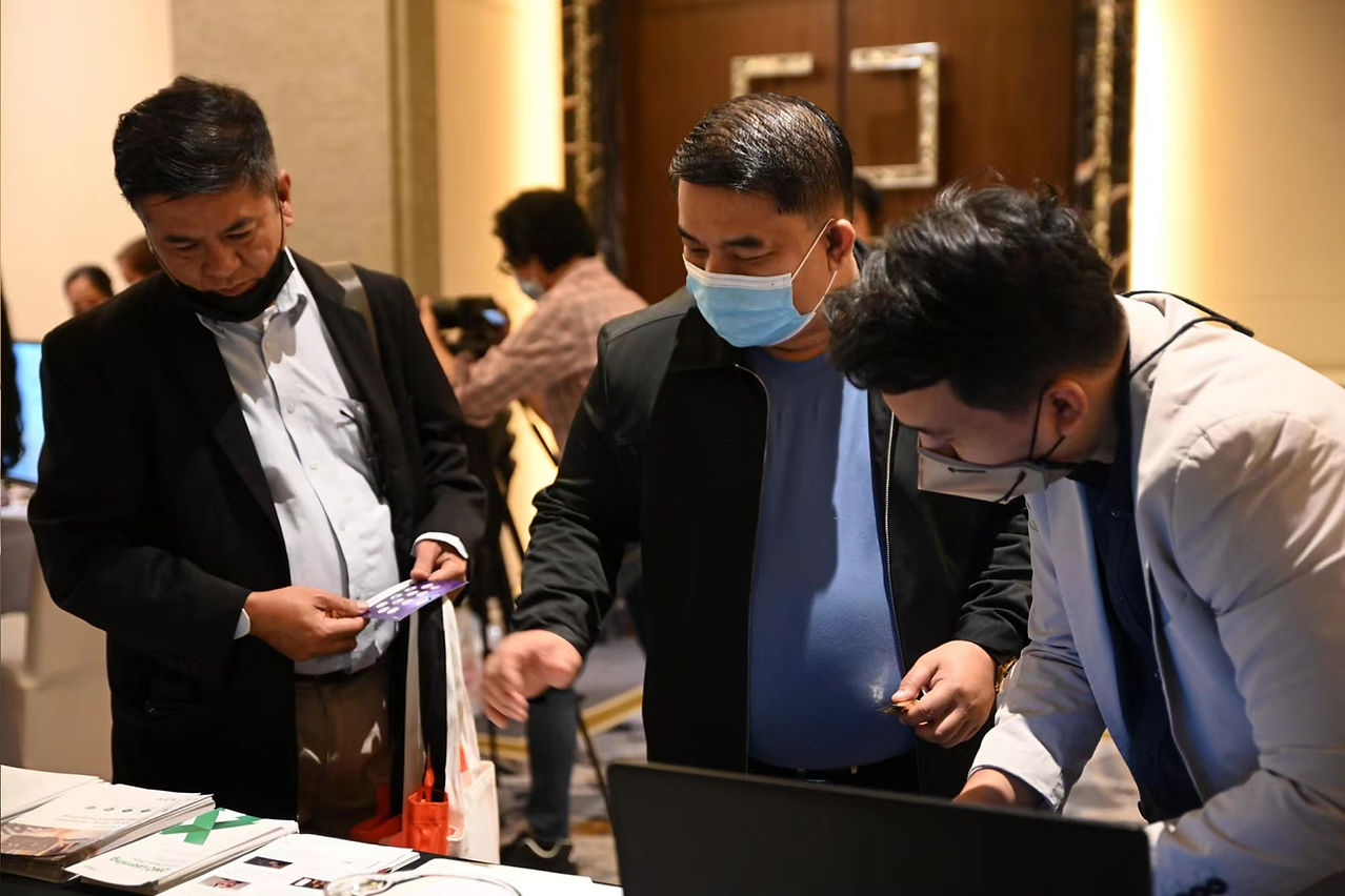 Attendees browsing ClassIn's booth at the PACU General Assembly